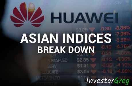 Asian indices break down after arresting the director of Huawei