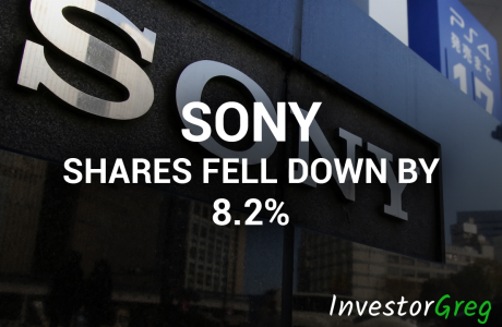 Sony Shares Fell Down by 8.2% in a Day After Reporting