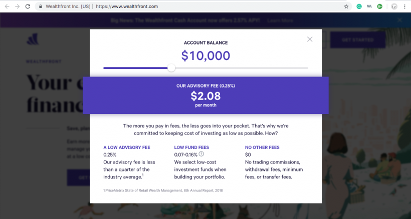 wealthfront fees